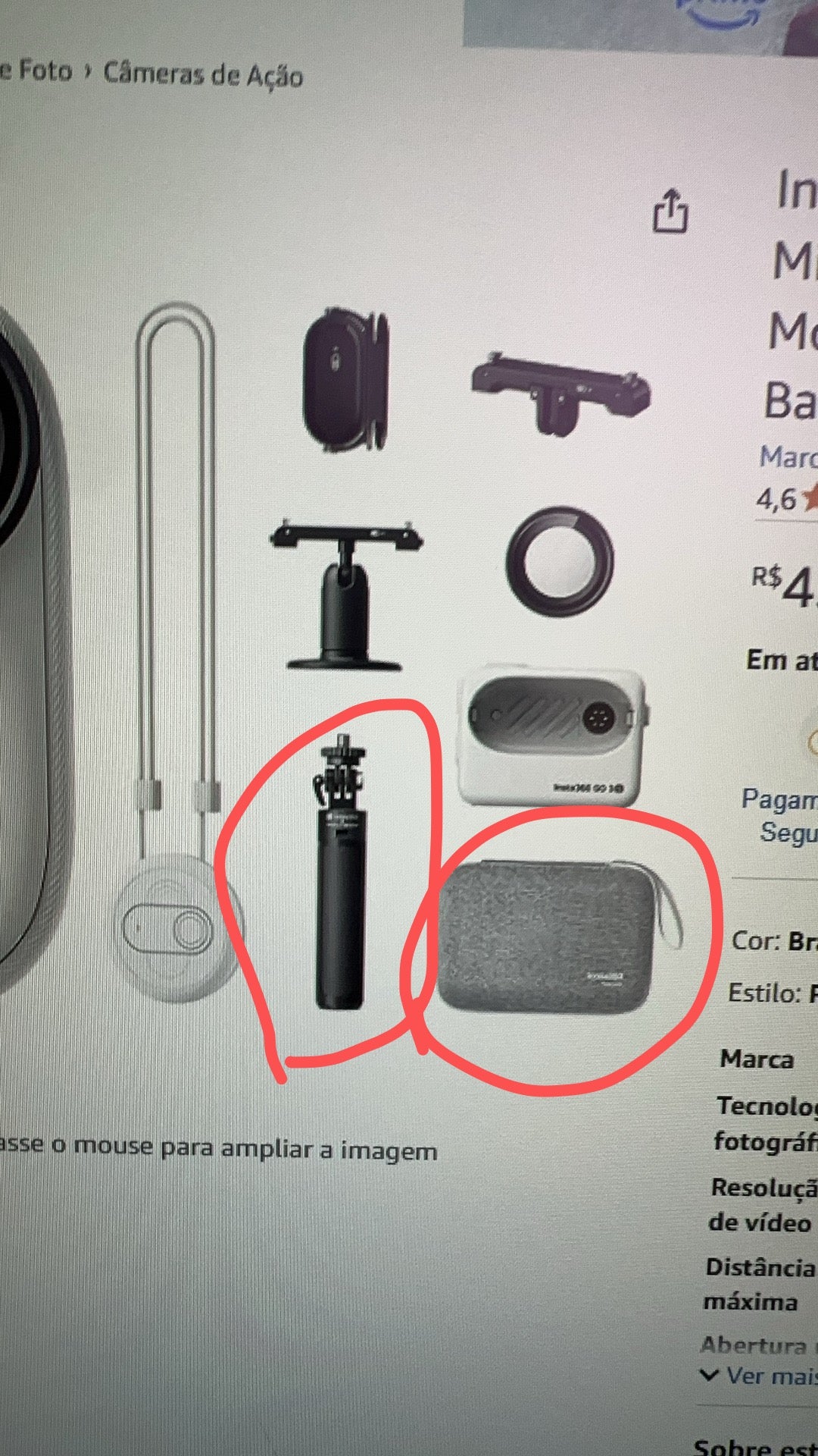 SJCAM GO 3S -128 GB Ultimate Bundle Black 4K Tiny Portable Vlogging Camera, Hands-Free POVs, Mou / 85258929 / Insta360 GO 3S