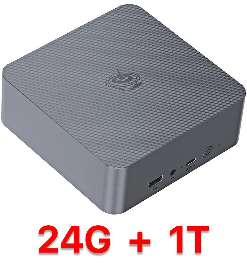 Beelink EQR6 Mini PC, Ryzen 9 6900HX (8C/16T, up to 4.9 GHz) Mini Computer, AMD Radeon 680M, 24GB DDR5 4800MHz & 500GB PCle 4.0x4 SSD Quiet Office PC, Dual HDMI, Dual LAN, USB3.0, USB-C, WiFi 6, BT5.2