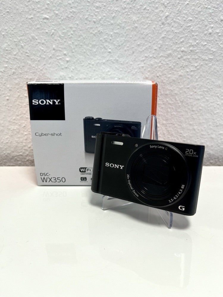 Sony Cyber-shot DSC-WX350 Digital Camera 18.2MP 20x Optical Zoom Black NEW