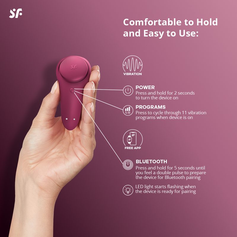Satisfyer Sexy Secret Panty Vibrator with App Control - Clitoris Stimulator