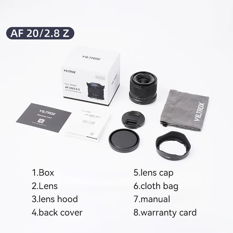 Viltrox AF 20mm F2.8 Auto Focus Full Frame Prime Lens For Nikon Z mount Cameras