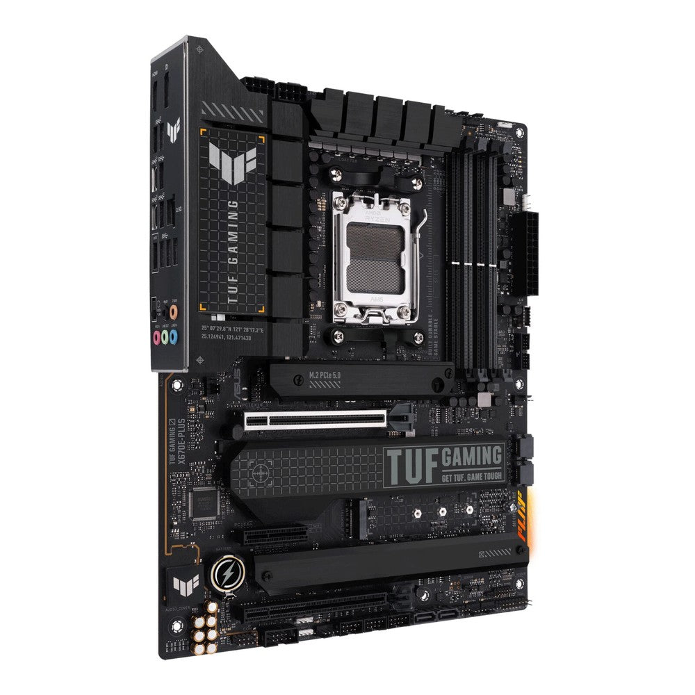 Asus TUF GAMING X670E-PLUS AMD AM5 Motherboard PCIe 5.0, DDR5 four M.2 slots