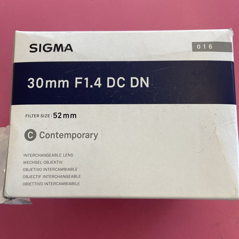 Sigma DC DN 30mm F/1.4 Contemporary Lens for X Mount (OPEN BOX)