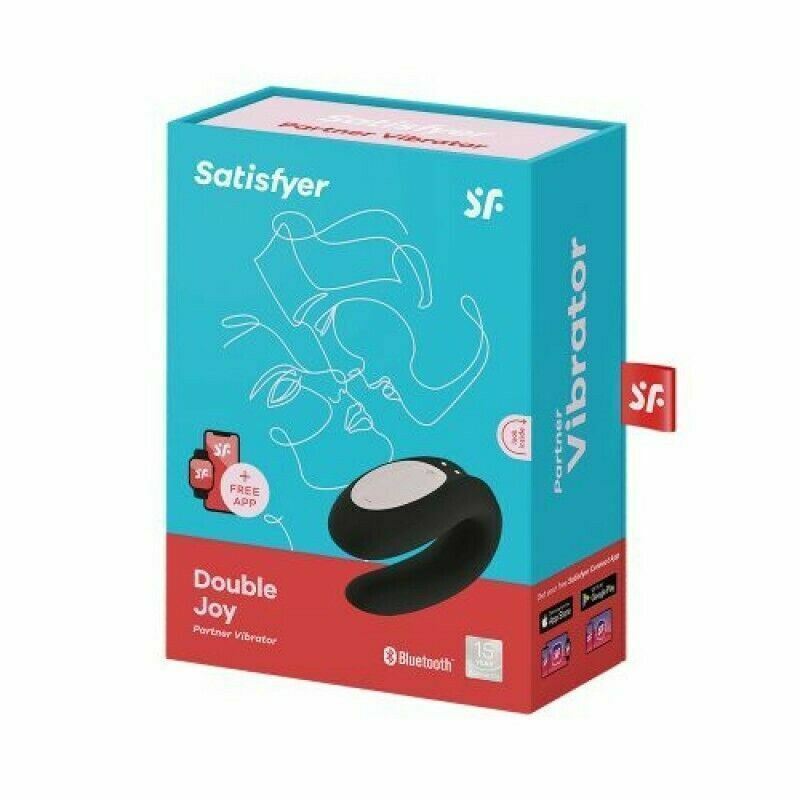 Satisfyer Double Joy Vaginal Vibrating Stimulator Couple Vibrator Black-