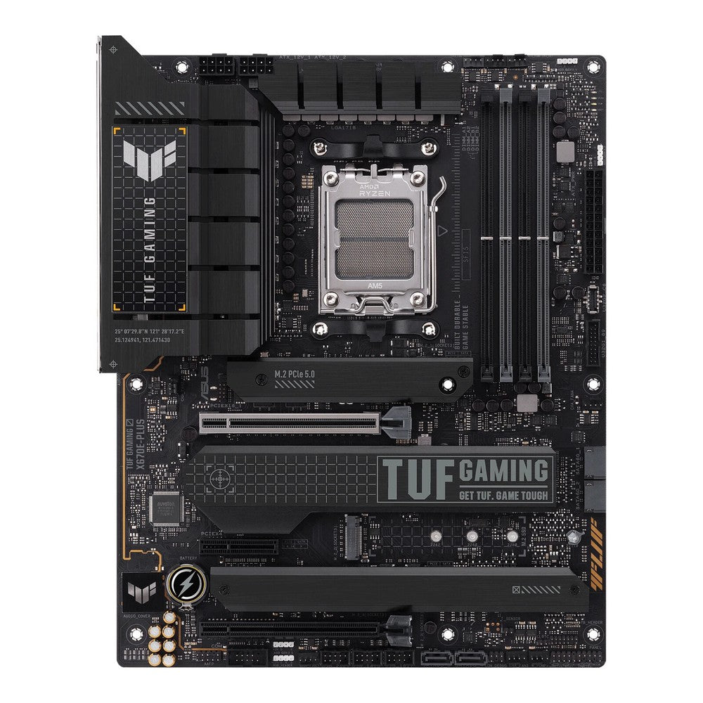 Asus TUF GAMING X670E-PLUS AMD AM5 Motherboard PCIe 5.0, DDR5 four M.2 slots