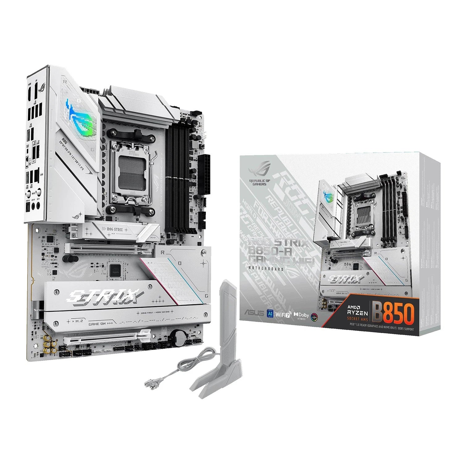 Placa-mãe AMD ATX para jogos ASUS ROG Strix B850-A WiFi - DDR5, PCIe 5.0, WiFi 7-