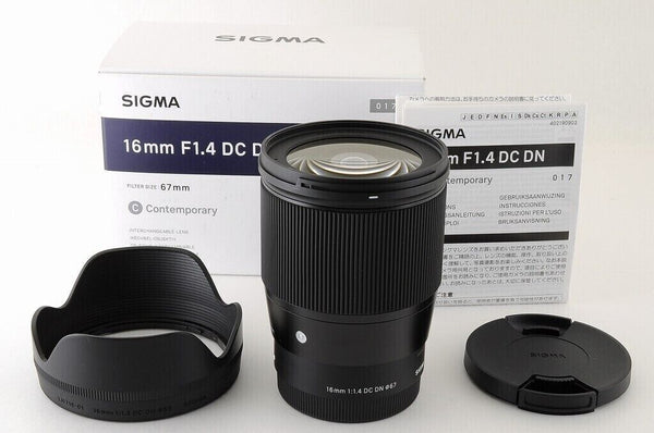 SIGMA 16mm F1.4 DC DN CONTEMPORARY PRIME LENS NIKON Z MOUNT NEW in BOX with HOOD