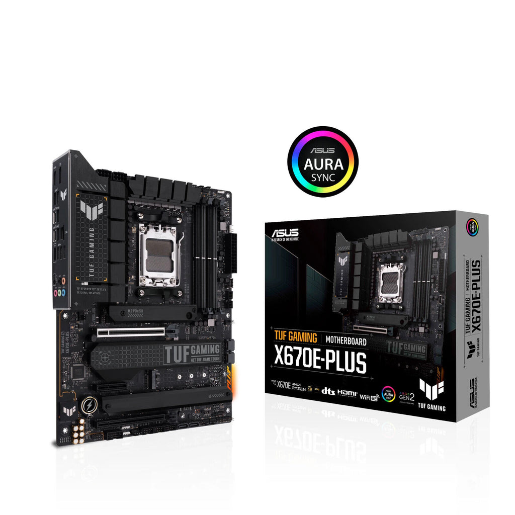 Asus TUF GAMING X670E-PLUS AMD AM5 Motherboard PCIe 5.0, DDR5 four M.2 slots