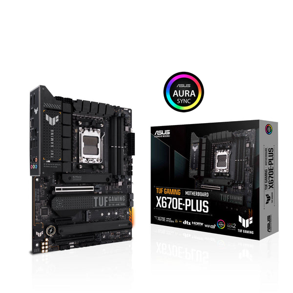 Asus TUF GAMING X670E-PLUS AMD AM5 Motherboard PCIe 5.0, DDR5 four M.2 slots