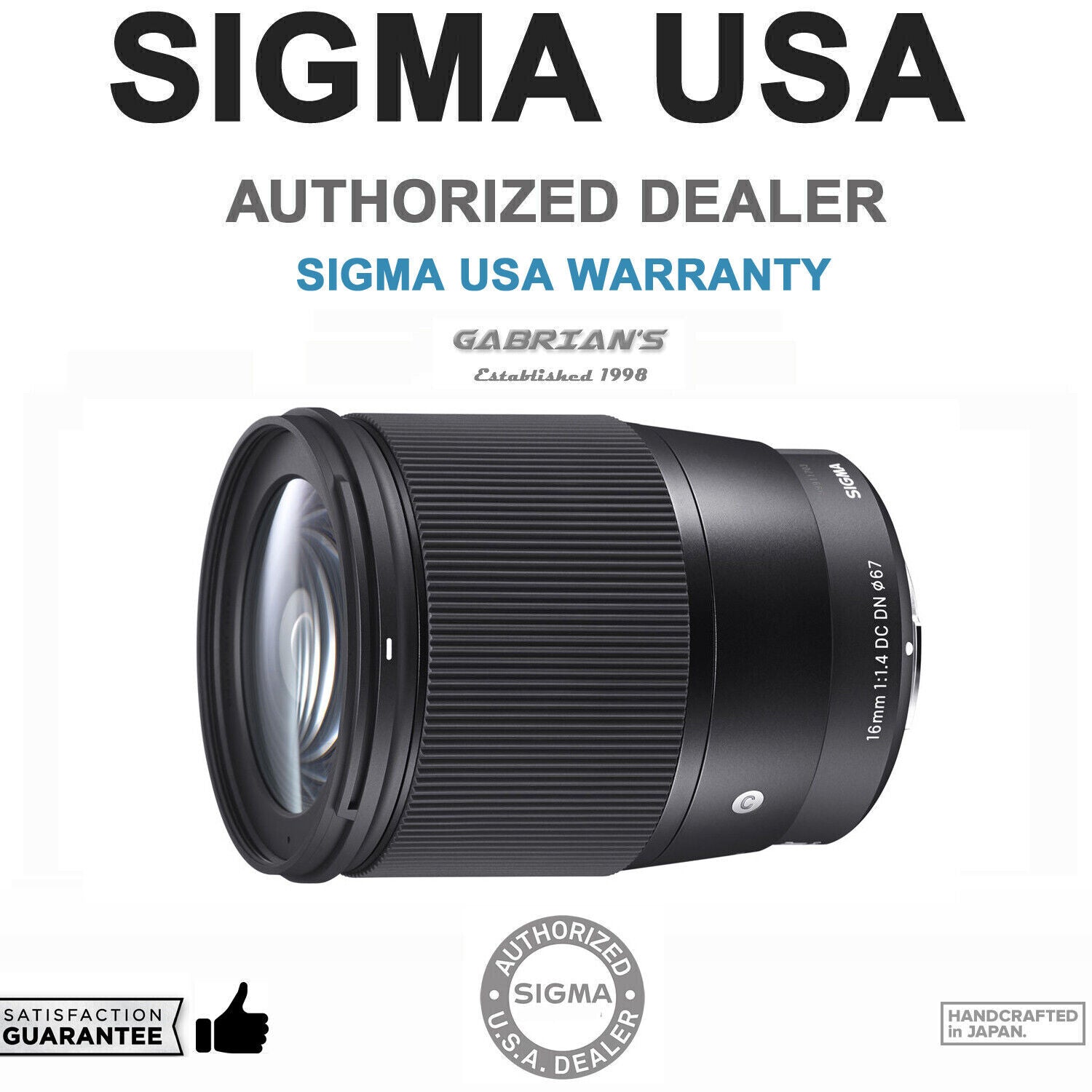 Sigma 16mm f/1.4 DC DN Contemporary Lens for Fuji X. U.S Authorized Dealer
