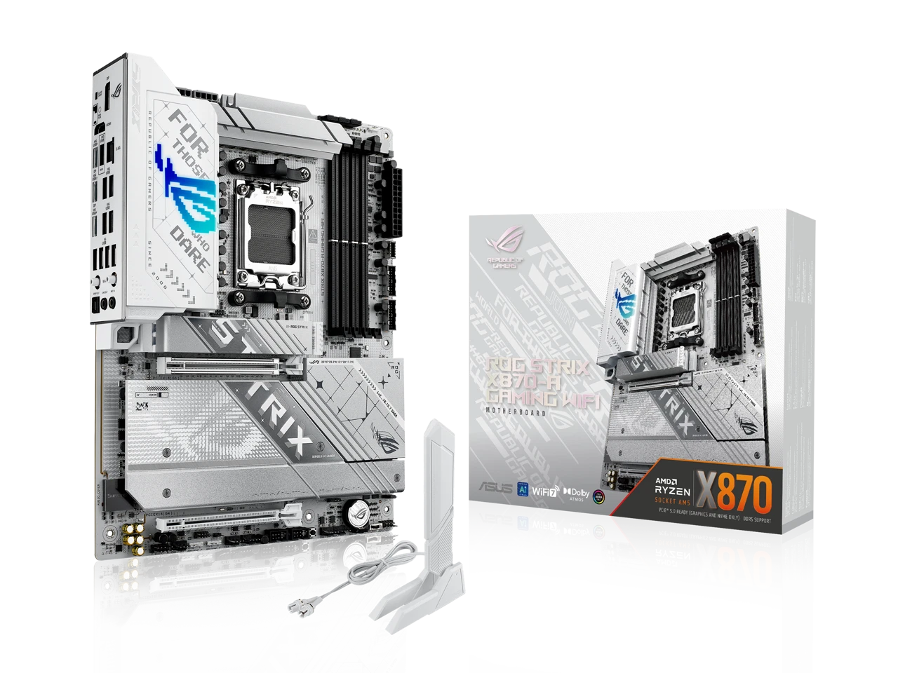 Placa-mãe ASUS ROG STRIX X870-A GAMING WIFI AMD AM5 X870 ATX 16+2+2 power stag-