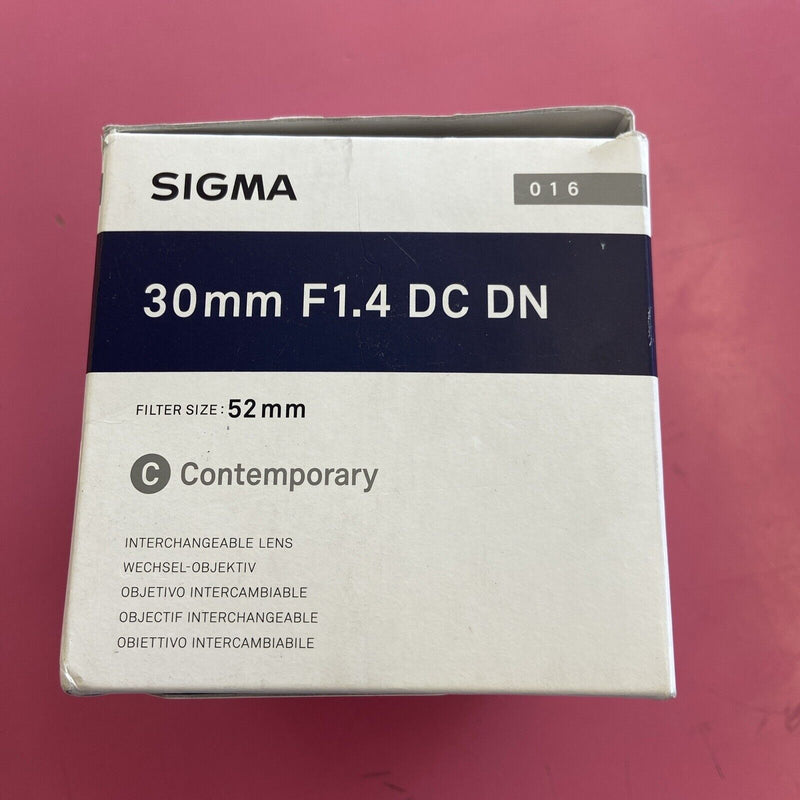Sigma DC DN 30mm F/1.4 Contemporary Lens for X Mount (OPEN BOX)