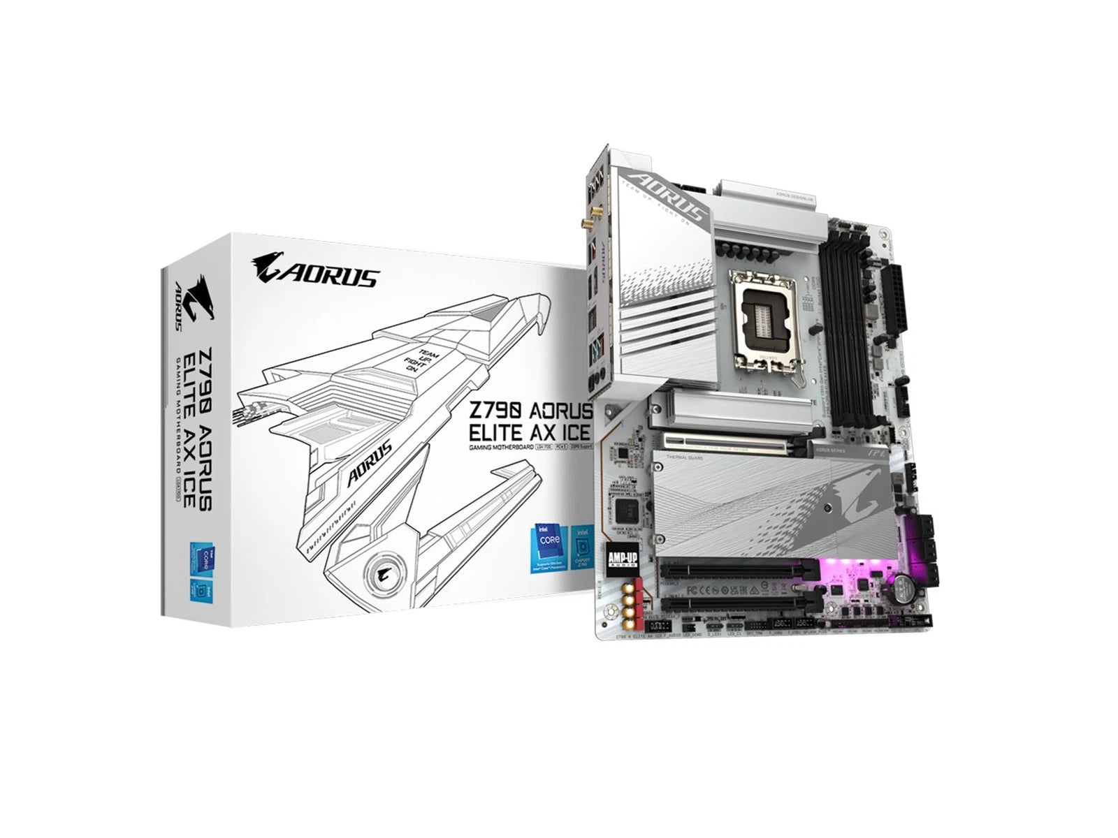 Placa-mãe GIGABYTE Z790 AORUS Elite AX ICE (LGA 1700/Intel/ Z790 X/ATX/ DDR5)-