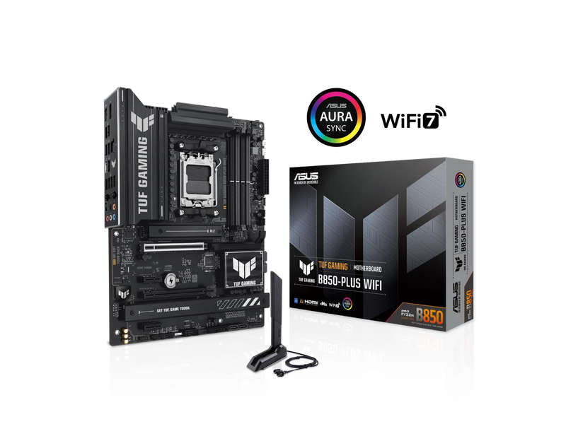 Placa-mãe ASUS TUF GAMING B850-PLUS WIFI AMD AM5 B850 ATX, 14+2+1 estágios 80A,-