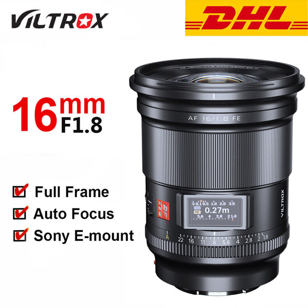Viltrox 16mm F1.8 Full Frame Wide Angle Auto Focus Lens for Sony E-mount Cameras