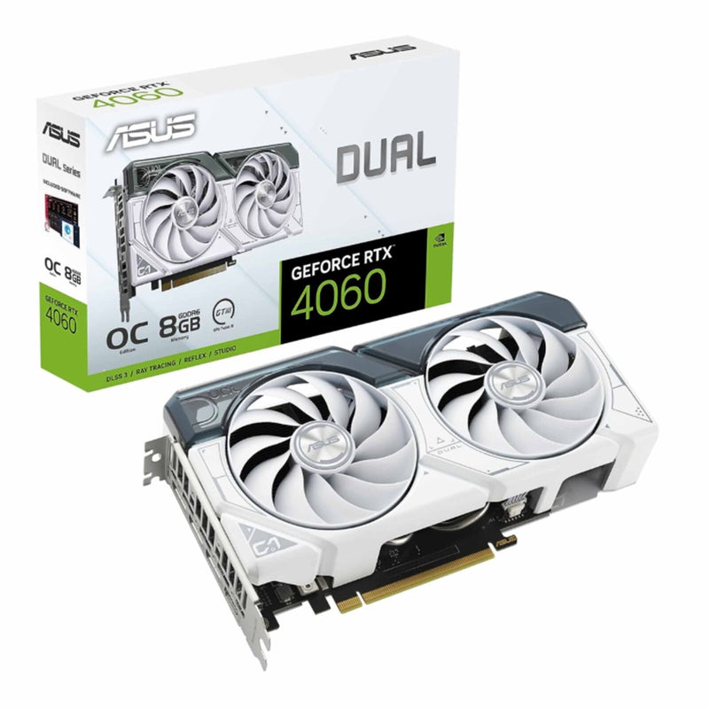 Asus Nvidia Geforce RTX 4060 8gb Oc Edition White Video Card Gaming PC _