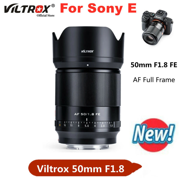 VILTROX 50mm F1.8 FE AF Full Frame Large Aperture Lens for Sony E mount Camera