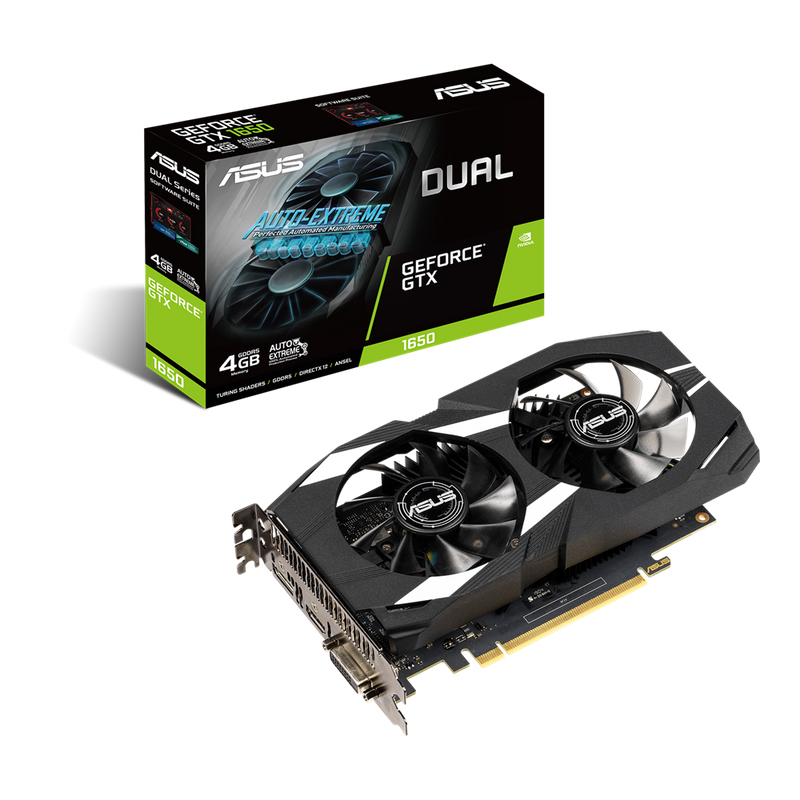 ASUS Dual GeForce GTX 1650 PCI-e 3.0 DVI DP HDMI WIN 11 Ready 4GB Graphics Card-