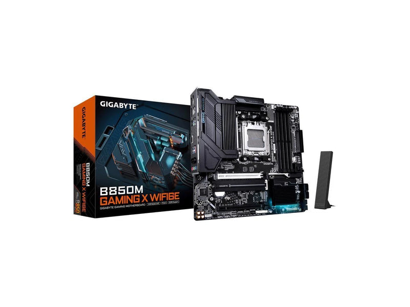 Placa-mãe GIGABYTE B850M GAMING X WIFI6E AMD AM5 LGA 1718, mATX, DDR5, 2x M.2,-