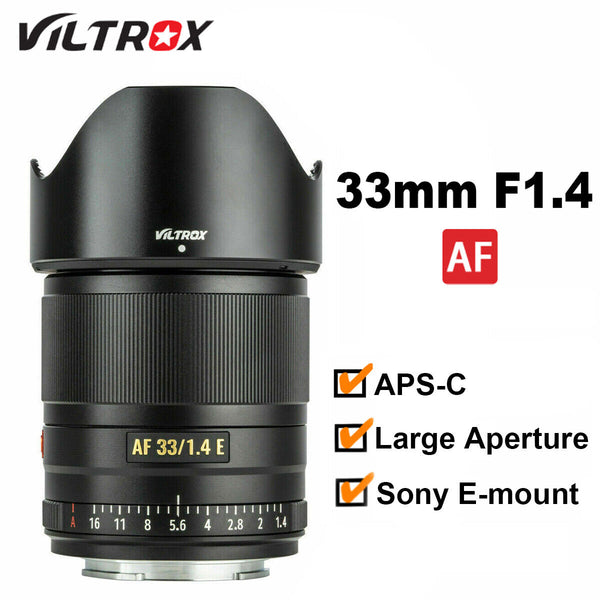 VILTROX 33mm F1.4 Auto Focus APS-C Prime Lens for Sony E-mount Mirrorless Camera