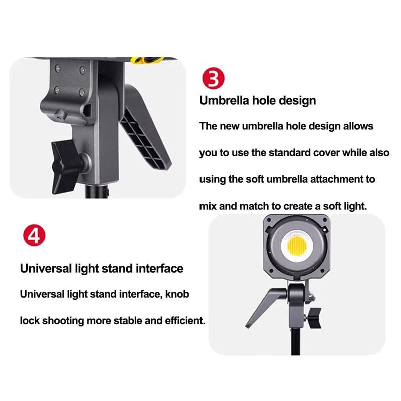 Aputure-Amaran 200x S Video Light, 200W, bi-color, iluminação de fotografia COB, controle Bluetooth App para gravação de filme, filmagem ao ar livre