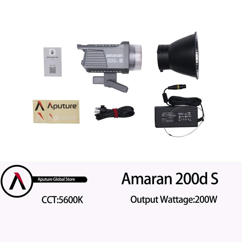 Aputure-Amaran 200x S Video Light, 200W, bi-color, iluminação de fotografia COB, controle Bluetooth App para gravação de filme, filmagem ao ar livre