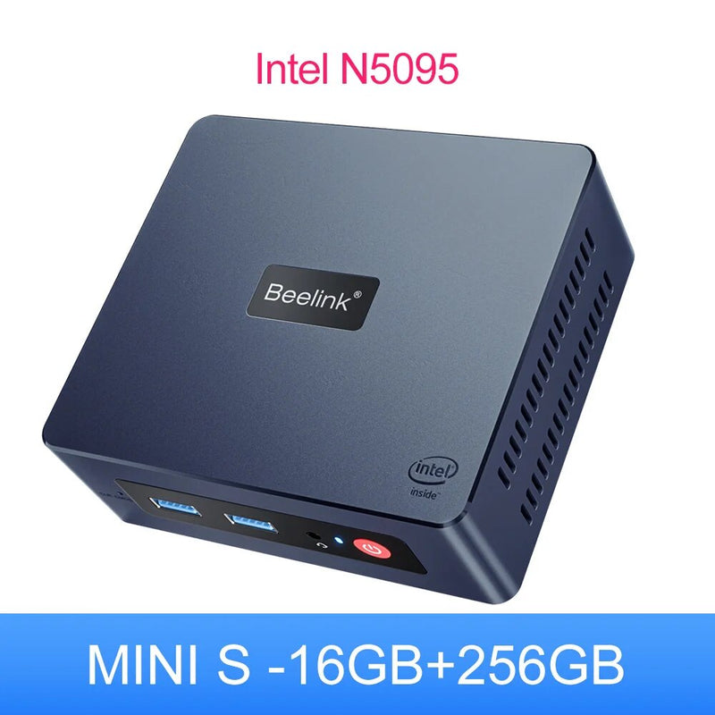 Beelink Desktop Gaming Computer, Mini S, Intel, 11th Gen, N5095, N100, S12 Pro, DDR4, 8GB, 128GB, SSD, N95 VS, GK3V, J4125