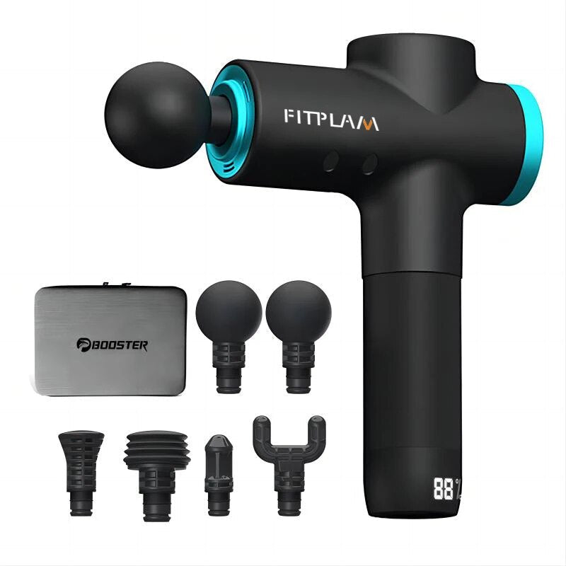 Booster-M2-B pistola de massagem elétrica, percussão profunda do tecido, massageador muscular, portátil, corpo, costas, fitness