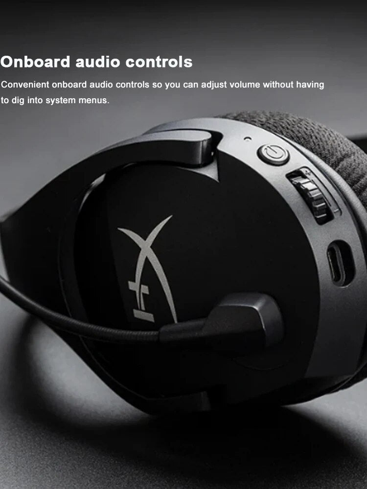 Headset para jogos com microfone com cancelamento de ruído, HyperX Stinger Core, Wireless 7.1, som surround, Gaming Grade