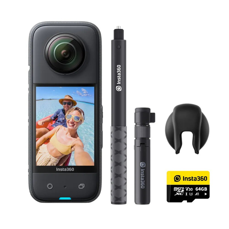 Insta360 x3-câmera de ação 360 à prova d'água com sensores de 1/2 "48mp, 5.7k 360 vídeo hdr ativo, foto de 360 de 72mp, lente única 4k