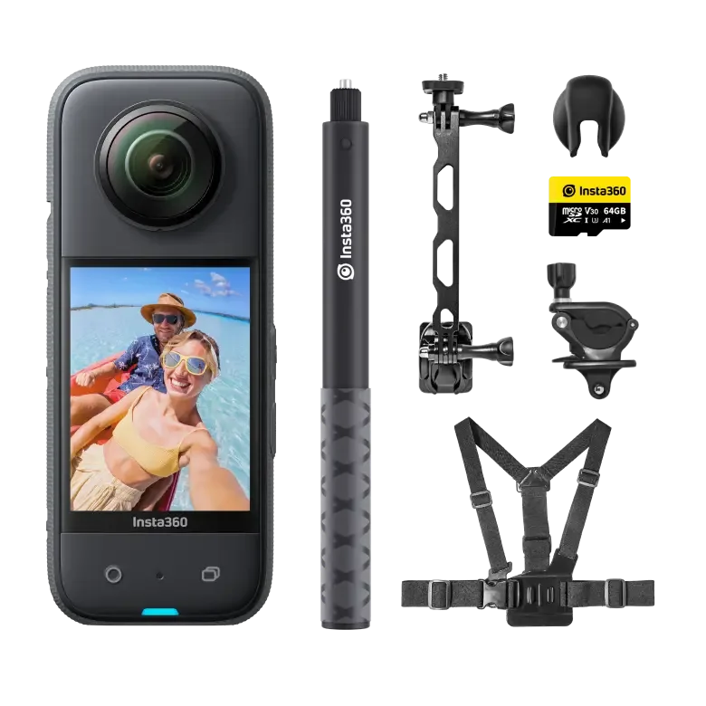 Insta360 x3-câmera de ação 360 à prova d'água com sensores de 1/2 "48mp, 5.7k 360 vídeo hdr ativo, foto de 360 de 72mp, lente única 4k