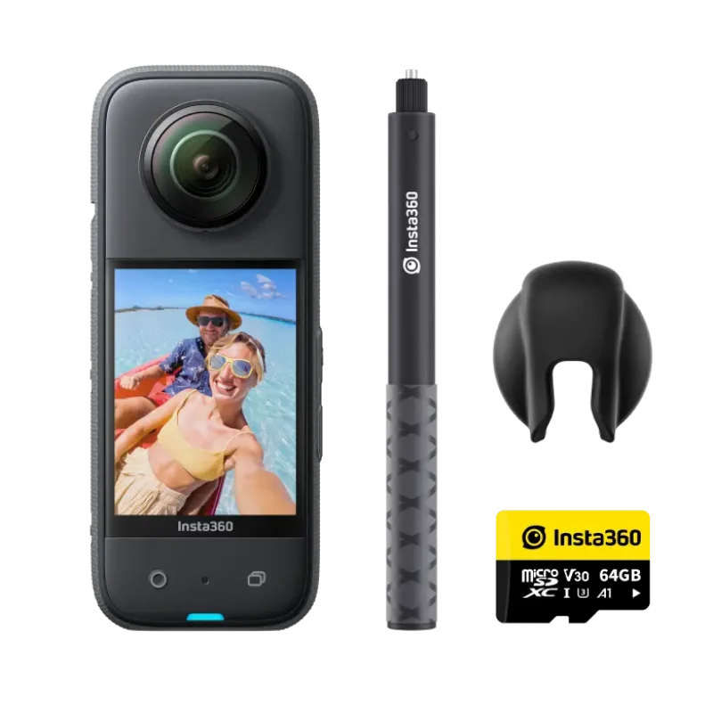 Insta360 x3-câmera de ação 360 à prova d'água com sensores de 1/2 "48mp, 5.7k 360 vídeo hdr ativo, foto de 360 de 72mp, lente única 4k