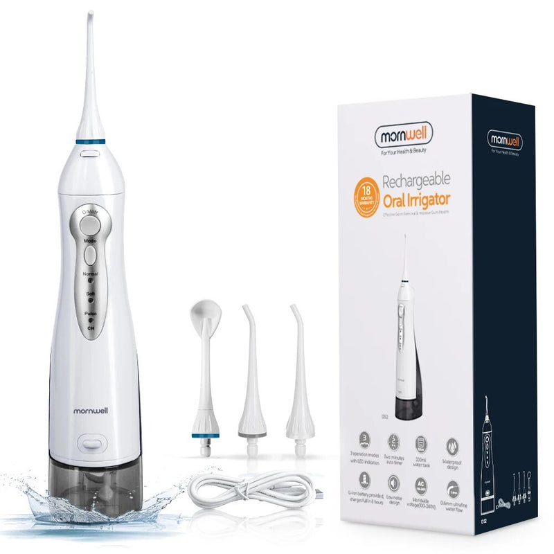 Irrigador oral usb recarregável água flosser portátil dental jato de água 300ml tanque de água à prova dwaterproof água dentes mais limpo