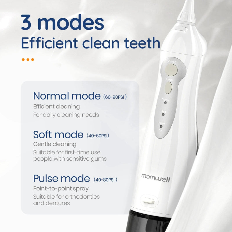 Irrigador oral usb recarregável água flosser portátil dental jato de água 300ml tanque de água à prova dwaterproof água dentes mais limpo