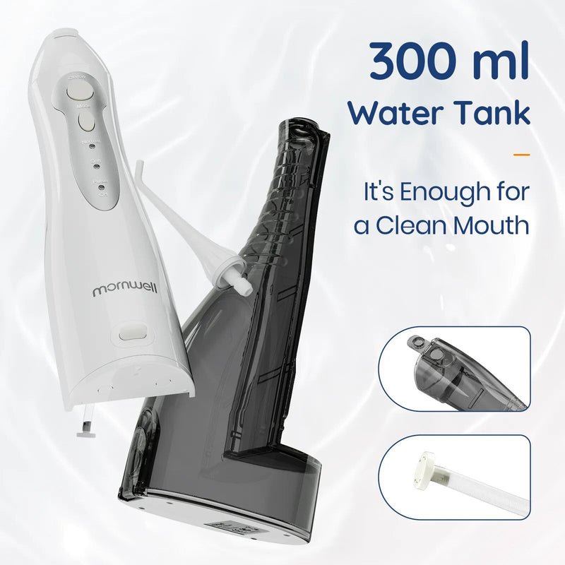 Irrigador oral usb recarregável água flosser portátil dental jato de água 300ml tanque de água à prova dwaterproof água dentes mais limpo