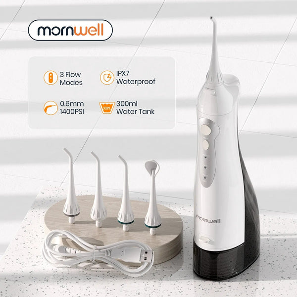 Irrigador oral usb recarregável água flosser portátil dental jato de água 300ml tanque de água à prova dwaterproof água dentes mais limpo