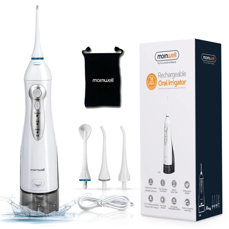 Irrigador oral usb recarregável água flosser portátil dental jato de água 300ml tanque de água à prova dwaterproof água dentes mais limpo