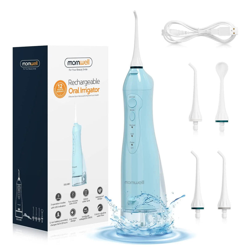 Irrigador oral usb recarregável água flosser portátil dental jato de água 300ml tanque de água à prova dwaterproof água dentes mais limpo