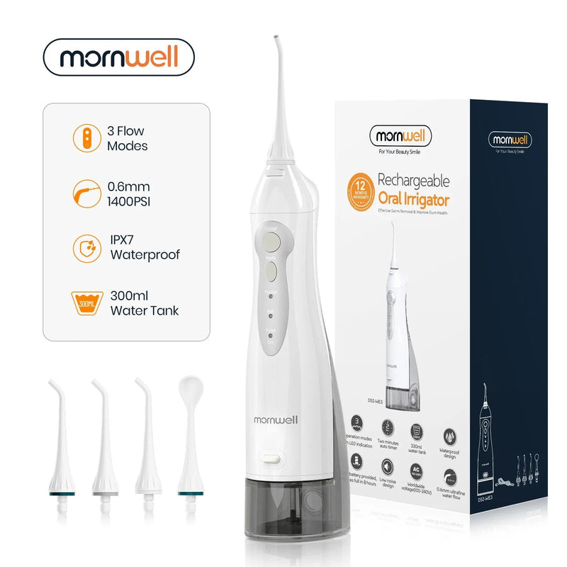 Irrigador oral usb recarregável água flosser portátil dental jato de água 300ml tanque de água à prova dwaterproof água dentes mais limpo