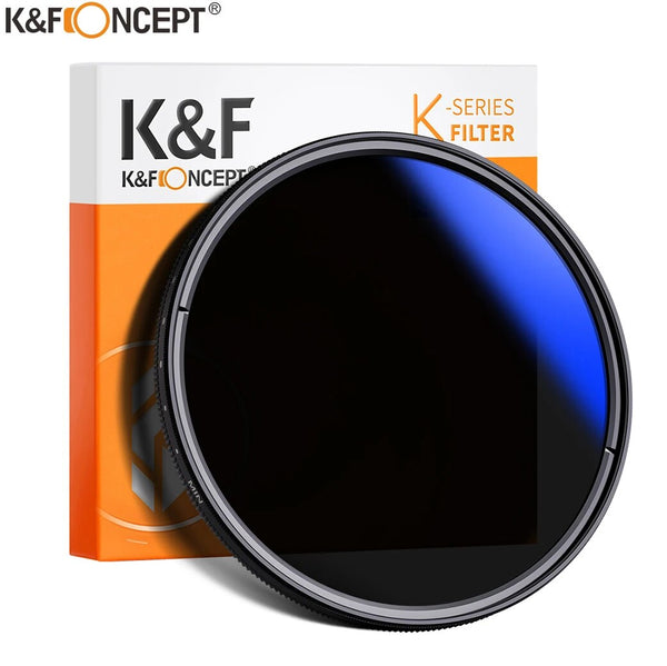 K & F CONCEPT-ND2 to ND400 Filtro de Lente ND, Densidade Neutra Ajustável Variável, 37-82mm, 49mm, 52mm, 58mm, 62mm, 67mm, 77mm
