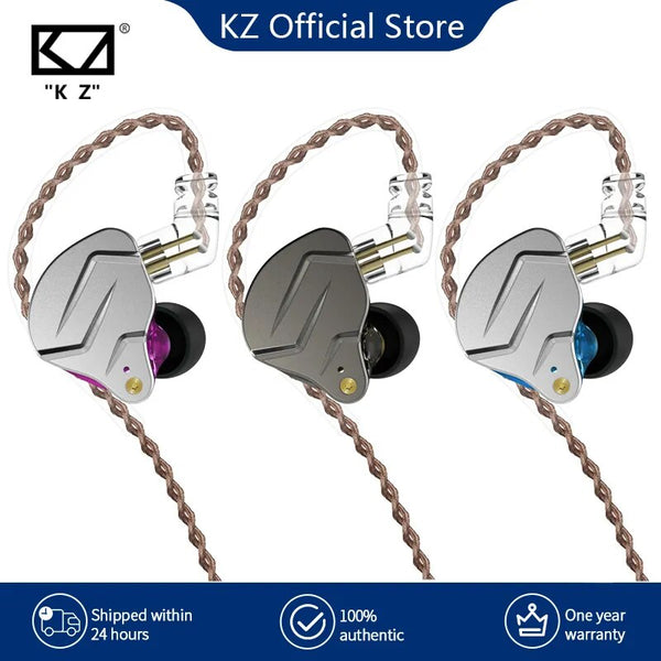 KZ-ZSN Pro Metal Fones De Ouvido, 1BA + 1DD Tecnologia Híbrida, HiFi Bass Earbuds, In Ear Monitor Headphones, Esporte Ruído Cancelamento Headset