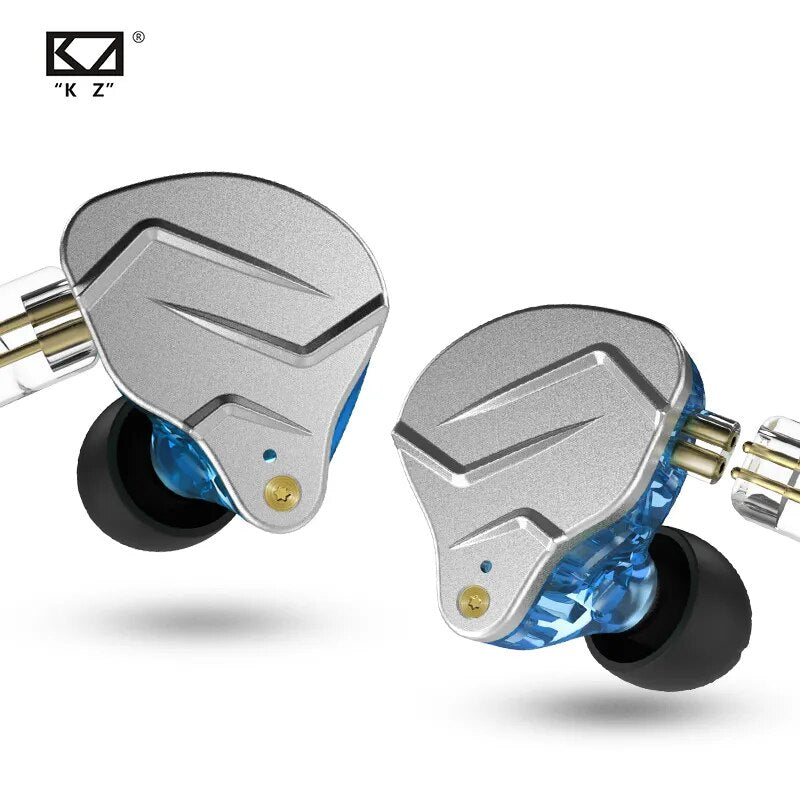 KZ-ZSN Pro Metal Fones De Ouvido, 1BA + 1DD Tecnologia Híbrida, HiFi Bass Earbuds, In Ear Monitor Headphones, Esporte Ruído Cancelamento Headset
