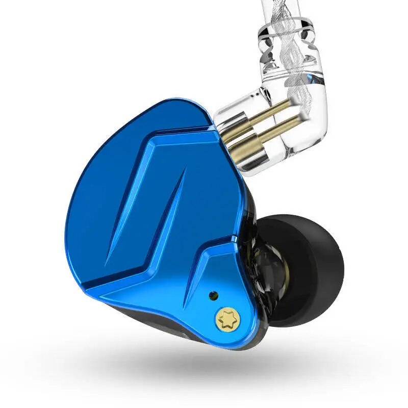 Kz-zsn pro x 1ba + fone de ouvido 1dd, fone de ouvido de metal hifi, intra-auricular, esporte, controle de ruído, zax, zsx, as10, asf, as16, as06