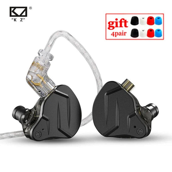 Kz-zsn pro x 1ba + fone de ouvido 1dd, fone de ouvido de metal hifi, intra-auricular, esporte, controle de ruído, zax, zsx, as10, asf, as16, as06