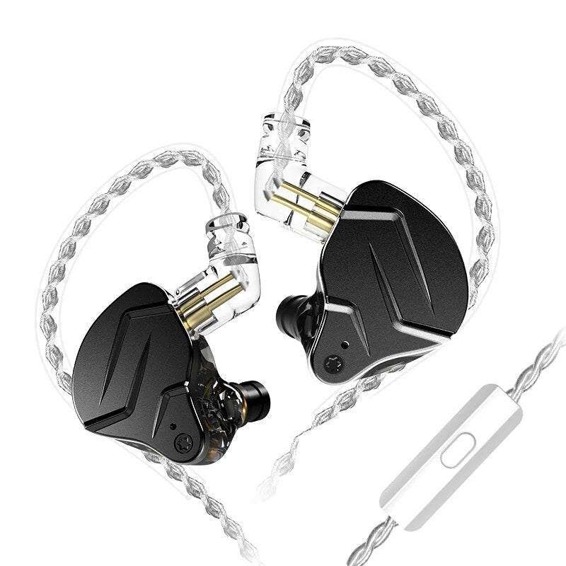 Kz zsn pro x metal fones de ouvido 1ba + 1dd tecnologia híbrida alta fidelidade graves no monitor fone esporte com cancelamento ruído