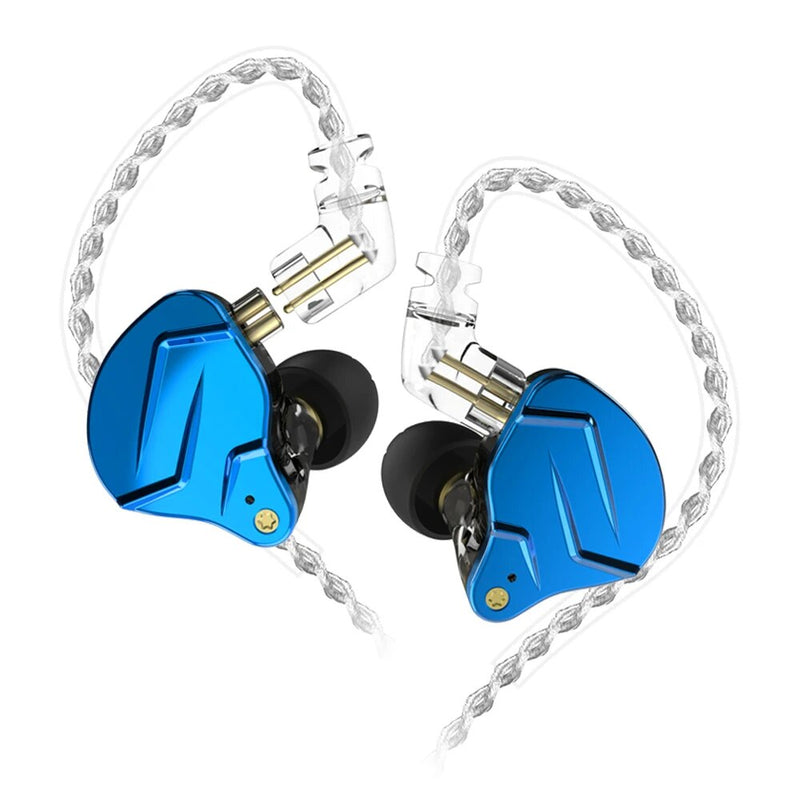 Kz zsn pro x metal fones de ouvido 1ba + 1dd tecnologia híbrida alta fidelidade graves no monitor fone esporte com cancelamento ruído