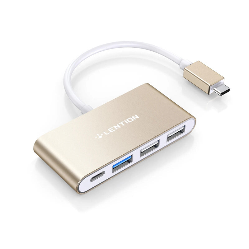 Lention 4-em-1 USB-C hub com tipo c usb 3.0 usb 2.0 compatível 2023-2016 macbook pro 13-16 adaptador de conexão multiport