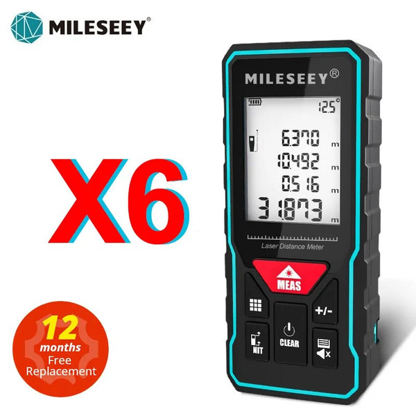 Mileseey Digital Laser Rangefinder, distância medidor, fita métrica, X5