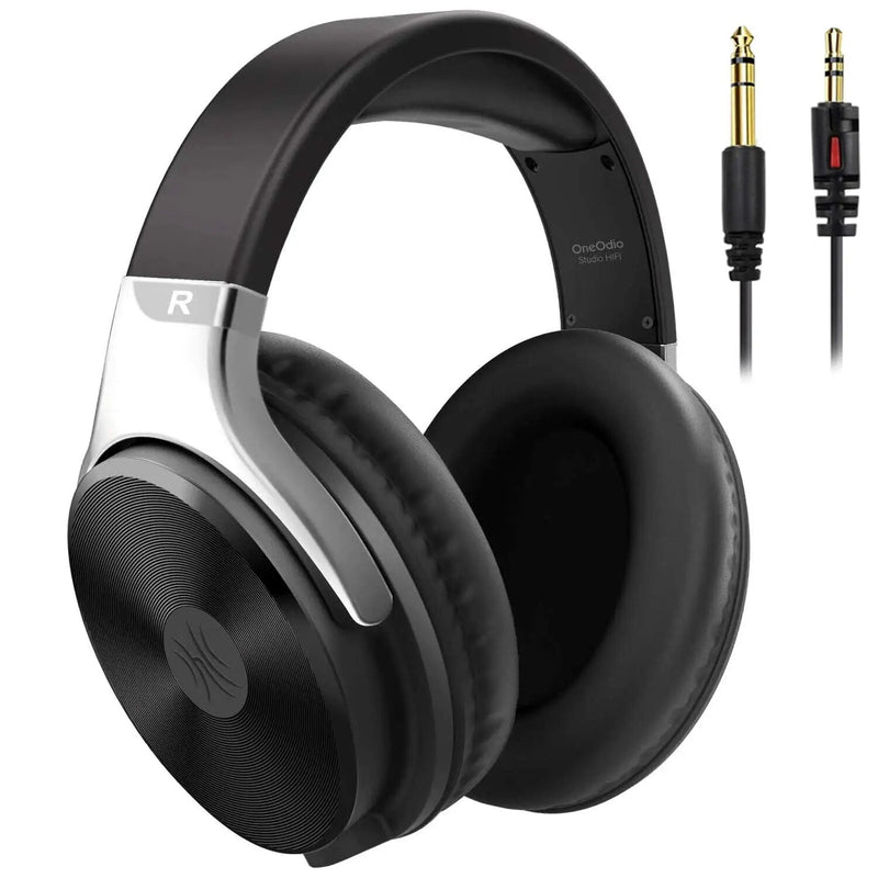 OneOdio-Monitor Profissional de Estúdio, HiFi, Costas Fechadas, Over Ear, Com Fio, Dual Jack, Mixagem, Gravação de Auscultadores para Guitarra, PC