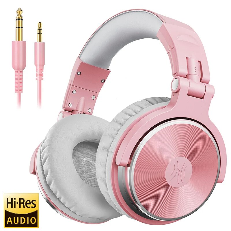 Oneodio Wired Professional Studio Pro DJ Fones De Ouvido Com Microfone Sobre A Orelha HiFi Monitor Música Headset Fone De Ouvido Para Telefone PC